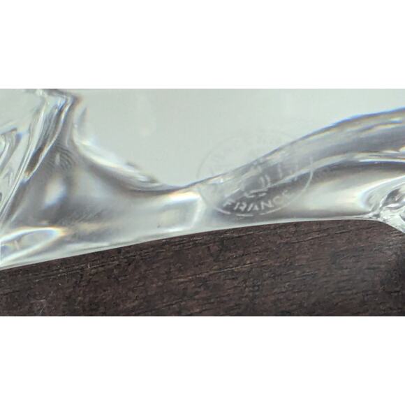 Baccarat Crystal Akita Dog Puppy Zodiac 1994 Figurine Paperweight France 4.5" - Picture 11 of 13